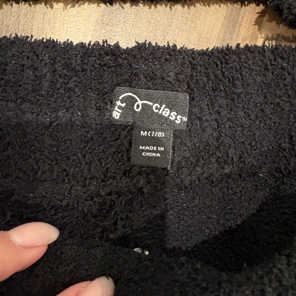 Girl’s Art Class Black Flared Fuzzy Knit Set - Picture 3 of 7